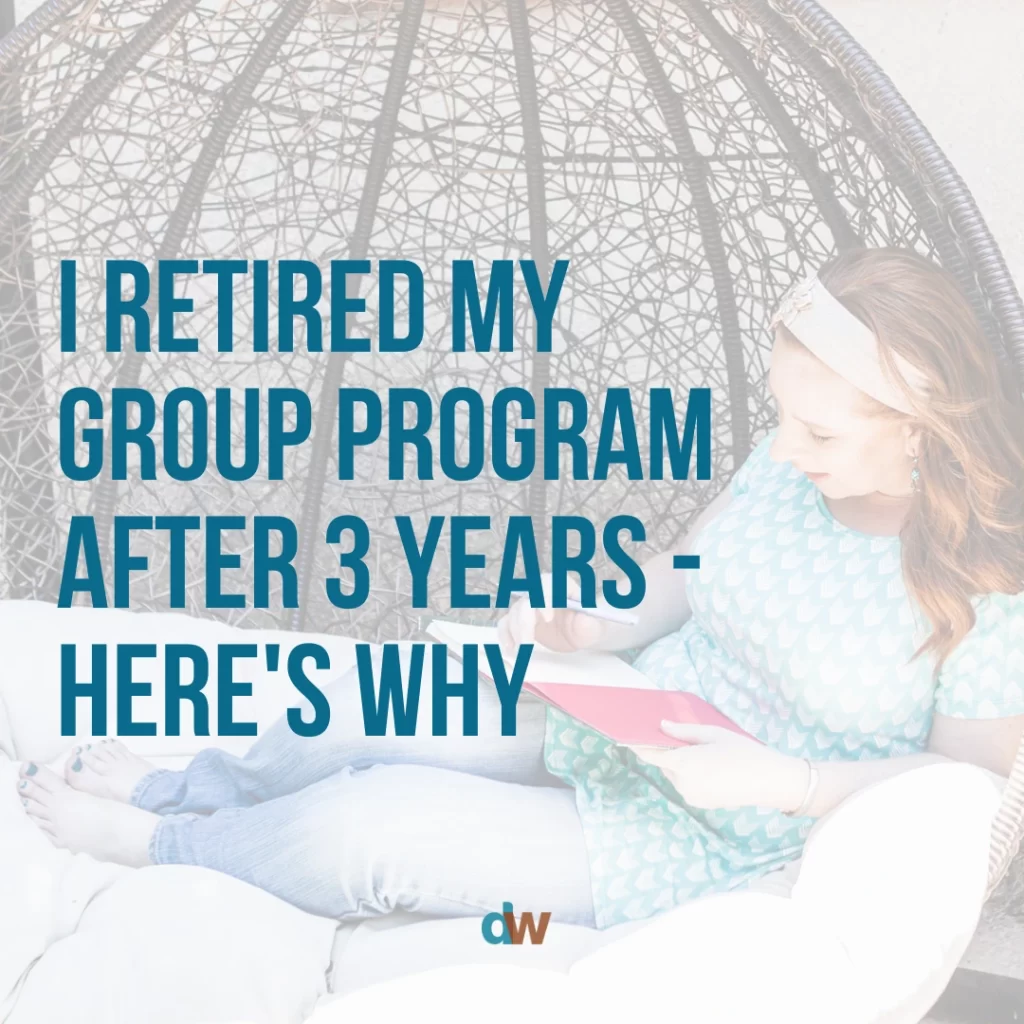 Retired my group program after 3 years here's why